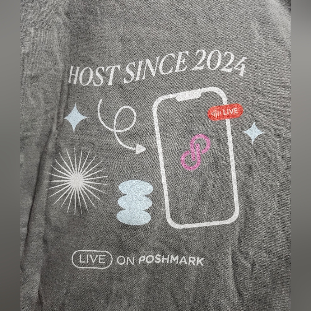 Poshshows Host Since 2024 shirt Posh exclusive swag tee 100% cotton L